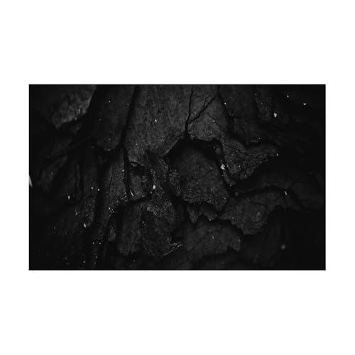 ZYAGH Aquarium Hintergrund 3D-Effekt Schwarzer Stein Aquarium Hintergrund Poster Felsstein Selbstklebender Fischtank Fur Aquarium(50x100cm) von ZYAGH