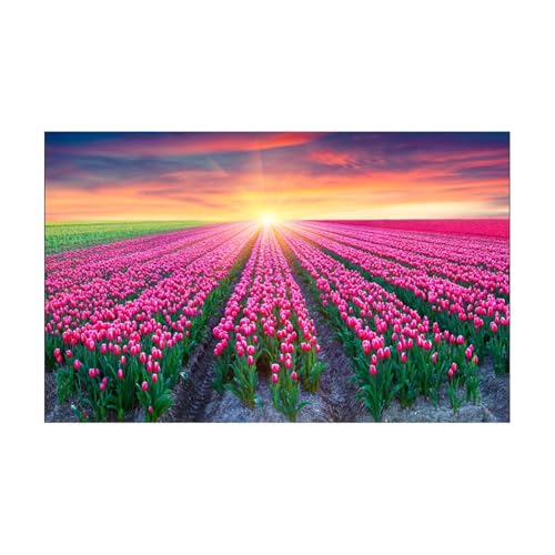 ZYAGH Aquarium Hintergrund 3D-Effekt Tulpen-Aquarium-Aufkleber, Hintergrund, Poster, selbstklebend, for Aquarium, Tapeten Fur Aquarium(50x80cm) von ZYAGH