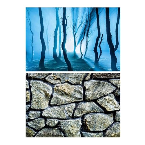 ZYAGH Aquarium Hintergrund Aquarium Dekoration Hintergrund Malerei Fisch Tank Landschaft Ozean Marine Pflanzen Fur Aquarium(Color7,50x80cm) von ZYAGH