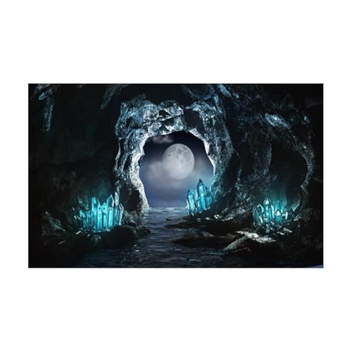 ZYAGH Aquarium Hintergrund Aquarium Hintergrund Aufkleber Cave Kristall Poster Fisch Tank Dekoration Selbst Klebe Tapete Fur Aquarium(50x100cm) von ZYAGH