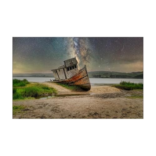 ZYAGH Aquarium Hintergrund Aquarium Hintergrund Aufkleber Schiff Poster Fisch Tank Dekoration Selbst Klebe Tapete Fur Aquarium(41x 122cm) von ZYAGH