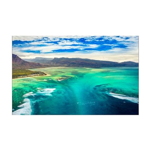 ZYAGH Aquarium Hintergrund Aquarium Hintergrund Aufkleber Wasserfall Landschaft Poster Fisch Tank Dekoration Selbst Klebe Tapete Fur Aquarium(30x40cm) von ZYAGH