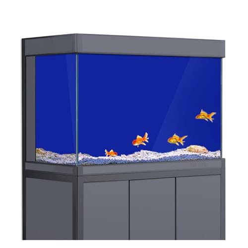 ZYAGH Aquarium Hintergrund Fisch Tank Hintergrund Gradienten Einfache Druck Tapete Aquarium Dekorationen Fur Aquarium(Dark Blue,30x90cm) von ZYAGH