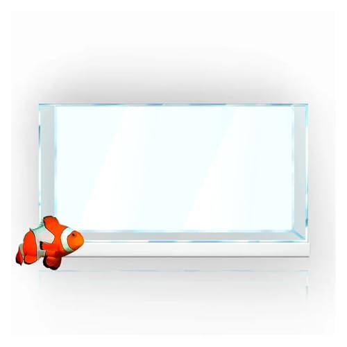 ZYAGH Aquarium Hintergrund Fisch Tank Hintergrund Gradienten Einfache Druck Tapete Aquarium Dekorationen Fur Aquarium(White,40x160cm) von ZYAGH