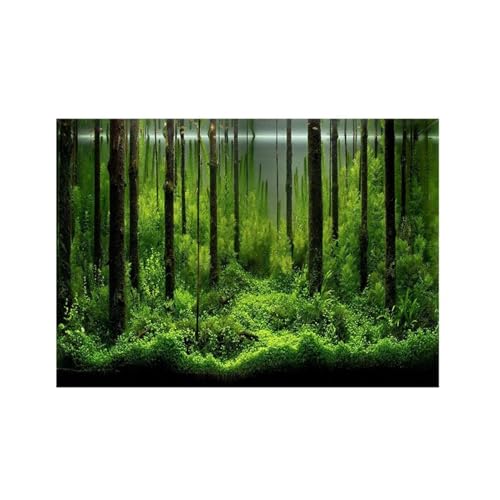 ZYAGH Aquarium Hintergrund PVC-Klebstoff Unterwasser Wald Tank Hintergrund Poster wasserdichte Dekoration Papier Fur Aquarium(76x46cm) von ZYAGH