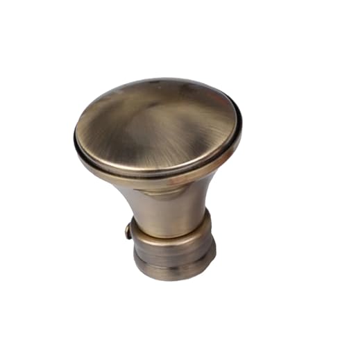 ZYAGH Endabdeckungen FüR Vorhangstangen 4 Stück dekorative Gardinenstangen-Endstücke, Fensterstangen-Enden for 28 mm Stangen Fur Vorhangstangen(F Style Bronze) von ZYAGH