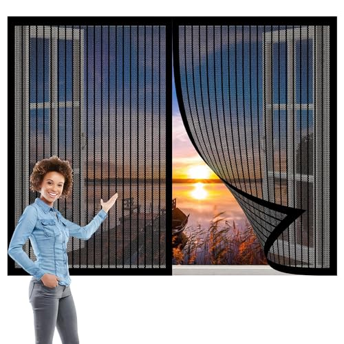 Fliegengitter Fenster Magnet 172 x 217 cm Insektenschutz Feines Undurchdringliches Gitter Ohne Bohren Stärkere Magneten für Schiebefenster Dachfenster, Schwarz Fliegengitter Fenster Magnet 172 x 217 cm Insektenschutz Feines Undurchdringliches Gitter Ohne Bohren Stärkere Magneten für Schiebefenster Dachfenster, Schwarz von ZYANBIN