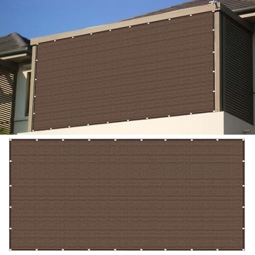 Sonnensegel Balkon 325 x 590 cm Rechteckig Atmungsaktiv 98% UV Schutz Schattiernetz inkl Befestigungsseile für Garten Terrasse Camping Outdoor, braun Sonnensegel Balkon 325 x 590 cm Rechteckig Atmungsaktiv 98% UV Schutz Schattiernetz inkl Befestigungsseile für Garten Terrasse Camping Outdoor, braun von ZYANBIN