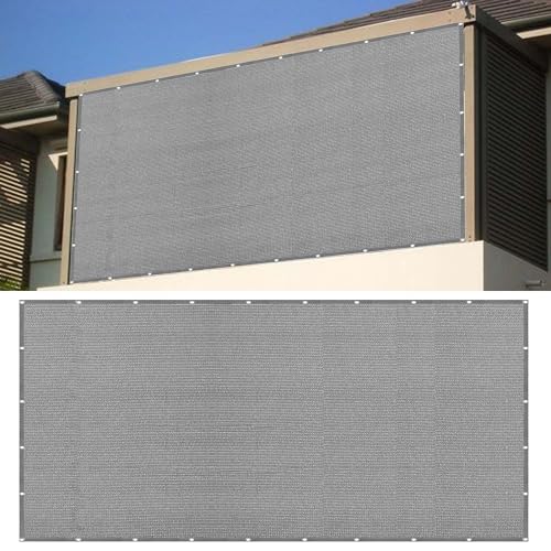 Sonnensegel Balkon 340 x 490 cm Rechteckig Atmungsaktiv 98% UV Schutz Schattiernetz inkl Befestigungsseile für Garten Terrasse Camping Outdoor, Hellgrau Sonnensegel Balkon 340 x 490 cm Rechteckig Atmungsaktiv 98% UV Schutz Schattiernetz inkl Befestigungsseile für Garten Terrasse Camping Outdoor, Hellgrau von ZYANBIN