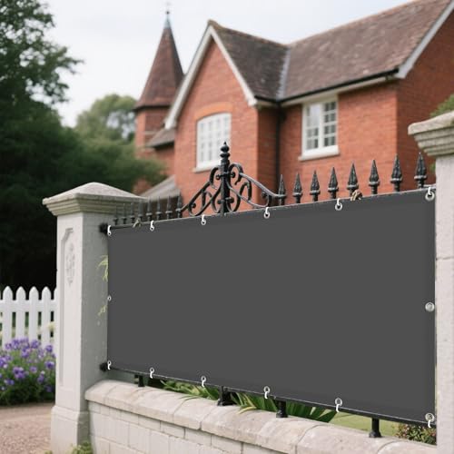 Sonnensegel mit Ösen Nach Maß 195 x 355 cm Rechteckig Wasserdicht Sonnenschutz Windschutz Segeltuch Markisensegel Segeltuch mit Spannseilen mit Ösen für Terrasse Balkon, Dunkelgrau Sonnensegel mit Ösen Nach Maß 195 x 355 cm Rechteckig Wasserdicht Sonnenschutz Windschutz Segeltuch Markisensegel Segeltuch mit Spannseilen mit Ösen für Terrasse Balkon, Dunkelgrau von ZYANBIN