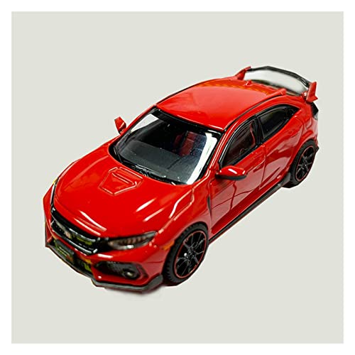 Für LCD-Diecast-Automodell Honda Civic H Type-R Fk8 1:18 Legierungssimulationsautomodell (KLEINES GESCHENK(Red) von ZYAURA