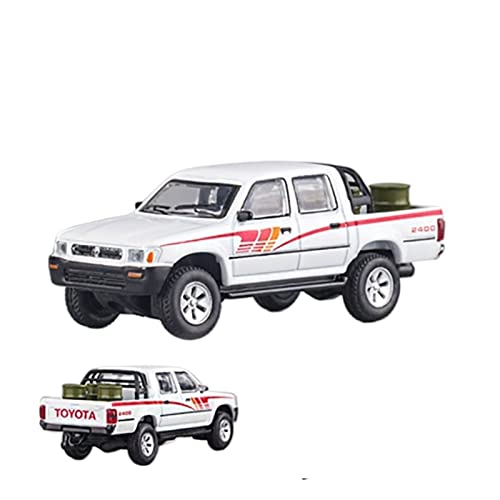 Für: Druckguss 1:64 Toyota Hilux Pickup Truck Auto Statisches Metallmodell JKM Legierung Offroad Pickup Truck(B) von ZYAURA