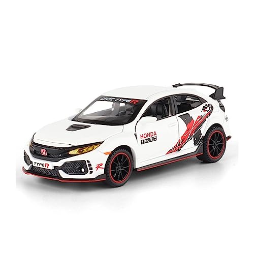 Für: Limited Edition Civic Type R Rennlegierungs-Druckguss-Sportwagenspielzeug Mit Sound Und Licht For Zurückziehen Im Maßstab 1:32(B) von ZYAURA