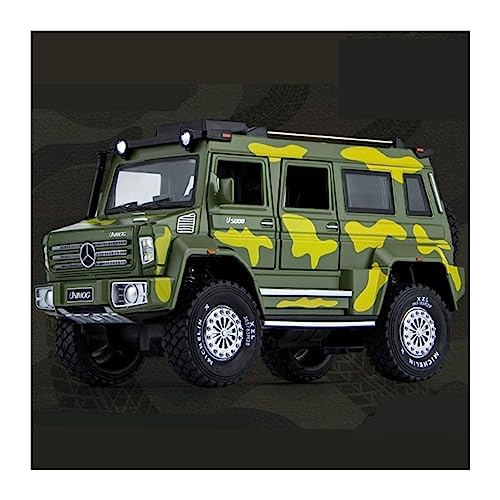 Für: Mercedes-Benz Unimog U5000 Camouflage-Legierungsautomodell 1:28 Geländewagen(A) von ZYAURA