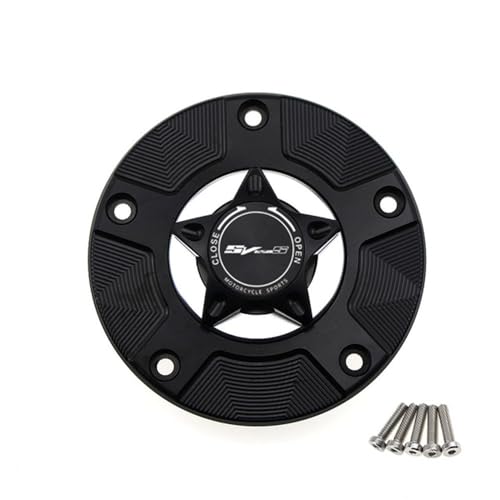 ZYAURA F SV 650S Gas Tankdeckel for Suzuki SV650S SV650 S 2003-2013 Motorrad CNC Quick Release Abdeckung Y (Color : Silver) von ZYAURA