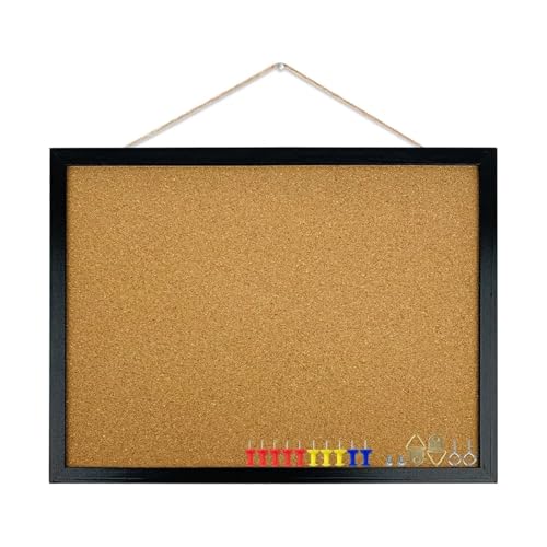 Korktafel Kork-Pinnwand mit Rahmen aus Eichenholz, for Wand, Büro, Zuhause und Schule FüR BüRo, Schule von ZYAYNG