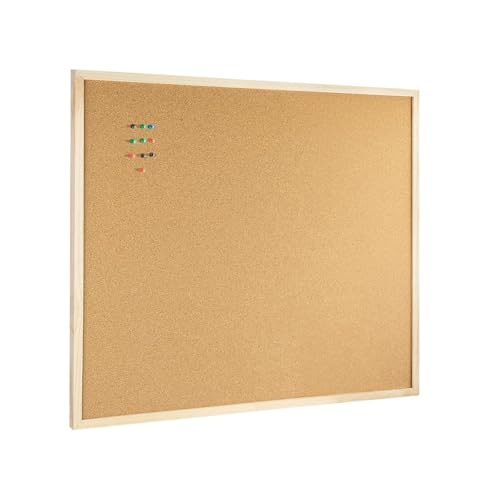 Korktafel Pinnwand aus Kork, mit Holzrahmen, Vision Board und dekorative for Aufhängen FüR BüRo, Schule von ZYAYNG