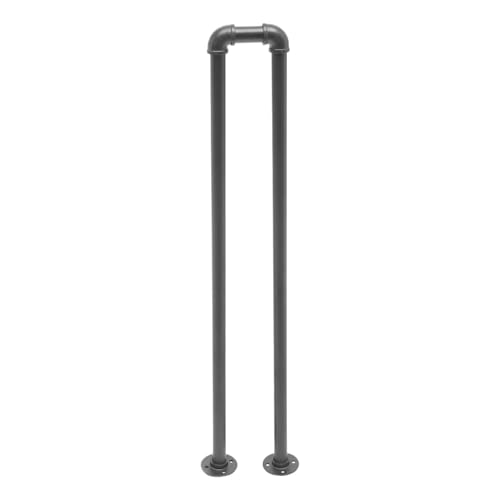 U-FöRmiger Treppenhandlauf 1 Stück 100 cm rutschfester Sicherheits-Treppenhandlauf, schwarzes U-förmiges Geländer for den Innen- und Außenbereich FüR Villen von ZYAYNG