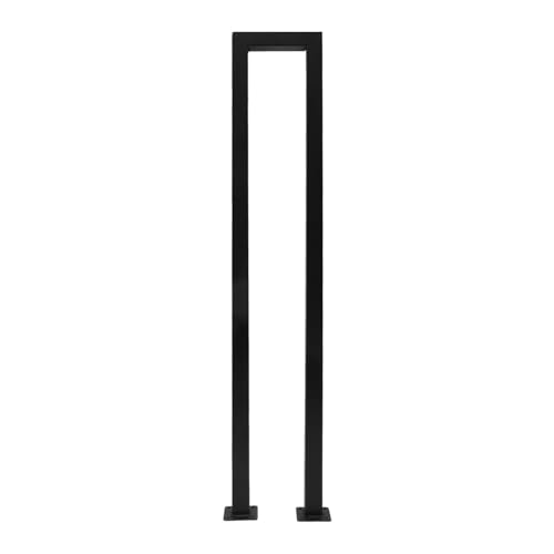 U-FöRmiger Treppenhandlauf 2 Stück Treppenhandläufe, U-förmiges Design, vorgebohrte Löcher, verzinktes Eisen, rostbeständig, trägt bis zu 2,5 kg FüR Villen(Black) von ZYAYNG