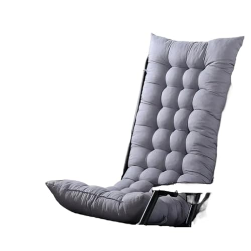 ZYAYNG Sitzbank-Kissen 1PC Einfarbig Outdoor Garten Liegestuhl Kissen Weiche Verdicken Schaukelstuhl Sitz Pad Hohe Rückenlehne Stuhl Kissen Hause Decor Gartenmöbel(Grey) von ZYAYNG