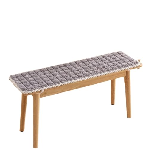 ZYAYNG Sitzbank-Kissen Winter Verdicken Plüsch Lange Bank Kissen Weiche Stuhl Matte Sitz Pad Rechteck Bank Kissen Abdeckung Holz Sofa Karte Sitzkissen Gartenmöbel(Gray,40x120cm) von ZYAYNG