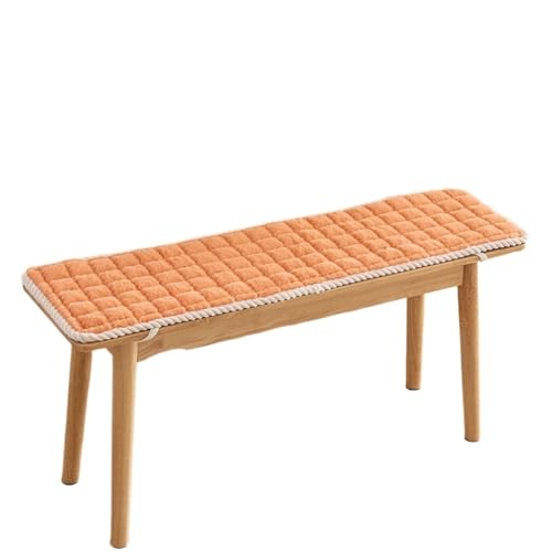 ZYAYNG Sitzbank-Kissen Winter Verdicken Plüsch Lange Bank Kissen Weiche Stuhl Matte Sitz Pad Rechteck Bank Kissen Abdeckung Holz Sofa Karte Sitzkissen Gartenmöbel(Orange,40x150cm) von ZYAYNG