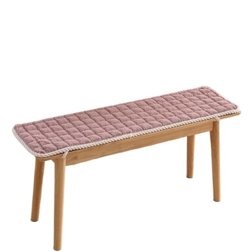 ZYAYNG Sitzbank-Kissen Winter Verdicken Plüsch Lange Bank Kissen Weiche Stuhl Matte Sitz Pad Rechteck Bank Kissen Abdeckung Holz Sofa Karte Sitzkissen Gartenmöbel(Purple,40x150cm) von ZYAYNG