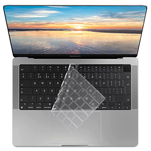 ZYB Ultra Dünn TPU Tastaturschutz,Hohe Transparenz Staubdicht MacBook Tastaturschutz Keyboard Cover für MacBook Air 13 13.6 15.3 2022-2025 M4 M3 M2,2021-2025 MacBook Pro 14/16 M4 M3 M2 M1 QWERTZ EU von ZYB
