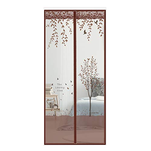 ZYBCQL Magnetische Fliegengittertür, Hands frei Anti-Moskito, Braun, 100x220cm (39x87in) von ZYBCQL