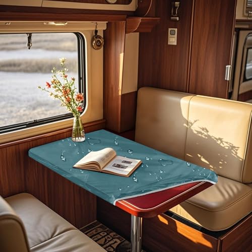 ZYBSLCSY Samt Tischdecken Und Transparente PVC Table Sheet, rutschfeste Tablecloth Für Den Außenbereich, Geeignet Für Wohnmobile, Gärten Und Pavillons (Blue,Width 60cm,Length 120cm) von ZYBSLCSY