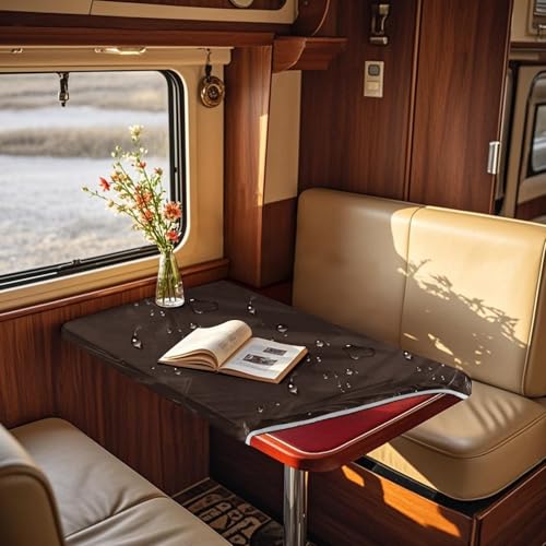 ZYBSLCSY Samt Tischdecken Und Transparente PVC Table Sheet, rutschfeste Tablecloth Für Den Außenbereich, Geeignet Für Wohnmobile, Gärten Und Pavillons (Coffee,Width 75cm,Length 245cm) von ZYBSLCSY