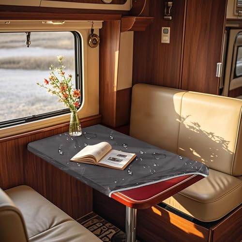 ZYBSLCSY Samt Tischdecken Und Transparente PVC Table Sheet, rutschfeste Tablecloth Für Den Außenbereich, Geeignet Für Wohnmobile, Gärten Und Pavillons (Gray,Width 75cm,Length 245cm) von ZYBSLCSY