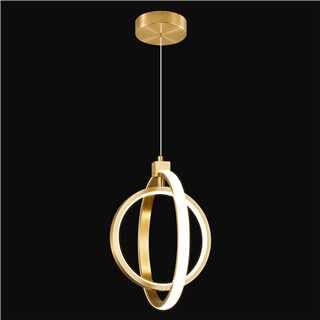 ZYBWL Moderne LED Pendelleuchte Gold Runde Ring Pendelleuchte Höhenverstellbare Pendelleuchte Passend für Küche Insel Schlafzimmer Wohnzimmer Foyer(2-Ringe) von ZYBWL