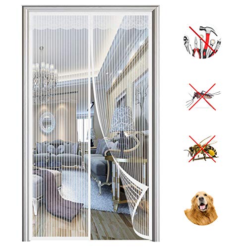 Magnet Fliegengitter Tür Automatisches Schließen Magnetische Adsorption Moskitonetz Tür, für Balkontür Wohnzimmer Terrassentür von ZYCCL
