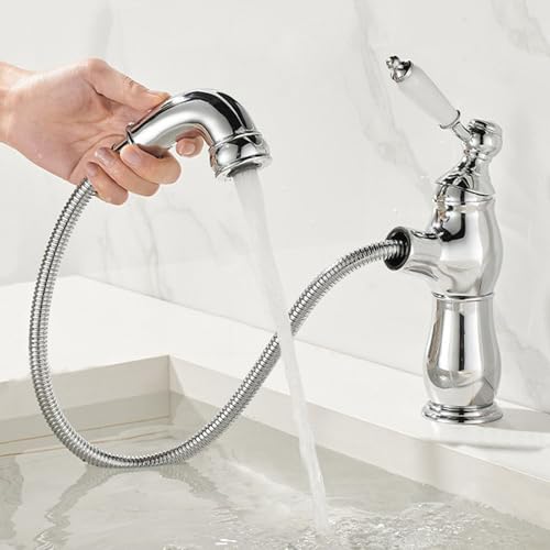 ZYCDP Mischbatterie Waschbecken Vintage Einhebel Bad Armatur Waschbecken Kalt Warm Chrom ZYCDP Mischbatterie Waschbecken Vintage Einhebel Bad Armatur Waschbecken Kalt Warm Chrom von ZYCDP