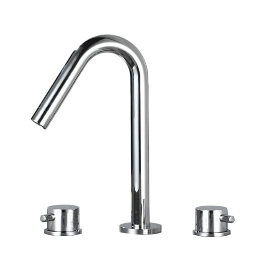 ZYCDP Wasserhahn Bad Zweigriff 3 Loch Waschbeckenarmatur 360 Grad Drehbar Messing Chrom ZYCDP Wasserhahn Bad Zweigriff 3 Loch Waschbeckenarmatur 360 Grad Drehbar Messing Chrom von ZYCDP