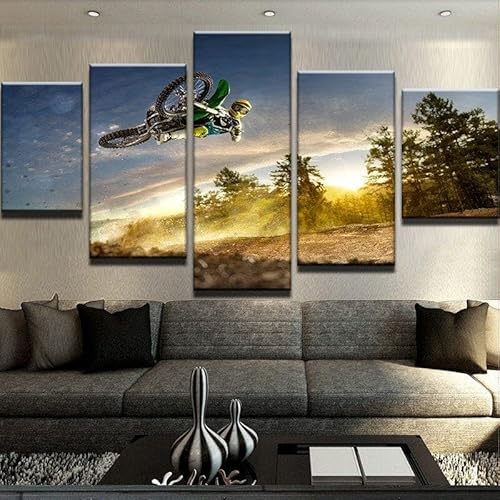ZYCHKRL 5 Teilige Kunstdruck Leinwandbilder 5 Teiliges Wandbild Dirt Bike Motocross Kunstdruck Auf Leinwand Leinwandbilder Wohnzimmer Schlafzimmer Wandbilder Wohnzimmer Modern ZYCHKRL 5 Teilige Kunstdruck Leinwandbilder 5 Teiliges Wandbild Dirt Bike Motocross Kunstdruck Auf Leinwand Leinwandbilder Wohnzimmer Schlafzimmer Wandbilder Wohnzimmer Modern von ZYCHKRL