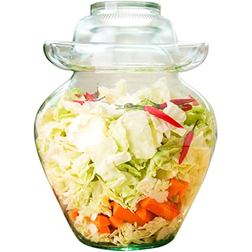 Fermentierglas Groß Transparente Visualisierung Aus Bleifreiem Glas Gurkenglas, Haushalt Verdickung Wasserdichtung Kohlrabi Pickle Jar, Bereiten Sie In Kurzer Zeit Leckere Speisen Zu von ZYCSH