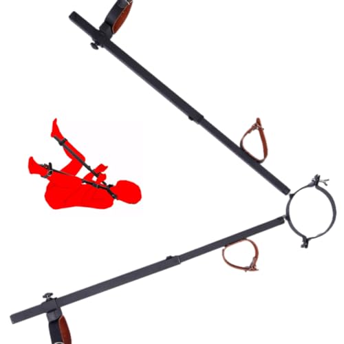 Beinspalter Mit Fußfesseln Handschellen Halsband Sex Bett ZYDHHP BDSM Folter Fetisch Bondage Gerät SM Zwangsfessel in Fester Position Sexspielzeug Für Bestrafung Sklave Unterkörpertraining von ZYDHHP