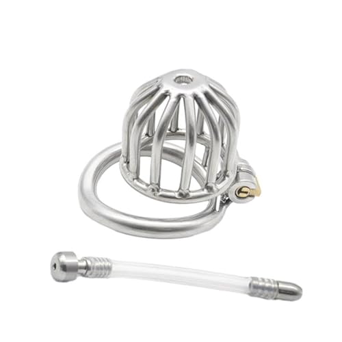 Bondage Penisplug Peniskäfig Metall Keuschheitskäfig Herren Mit Dilator Chastity Belt Cock Cage SM Keuschheitsgürtel Mit Katheter BDSM Sklave Erotische Spiele Für Paare,50mm von ZYDHHP