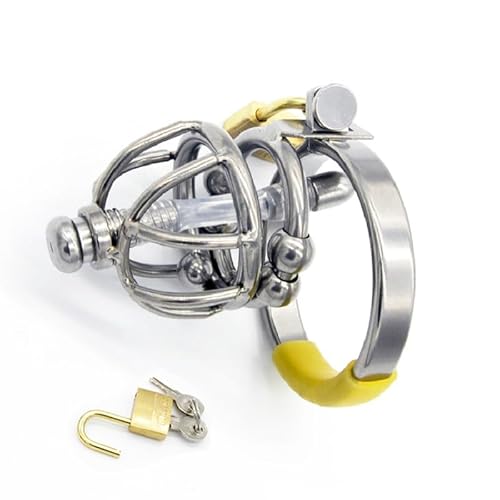 Cock Cage Peniskäfig Metall Keuschheitskäfig Herren Mit Hohl Dilator SM Fetisch Keuscheitsguertel Herren Extrem Edelstahl Chastity Cage Sklaven Bondage Sexspielzeug BDSM Spiele,43mm von ZYDHHP