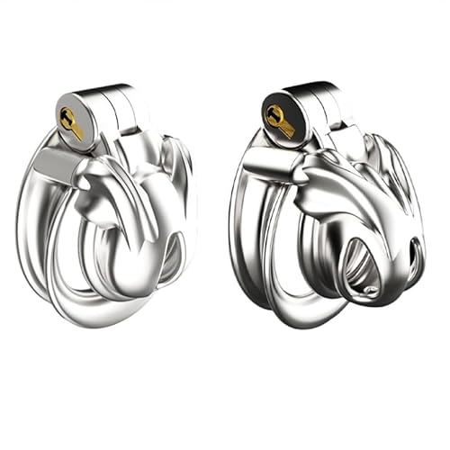 Herren Metall Peniskäfig Keuschheitsgürtel Penisfessel Keuschheitskäfig Edelstahl Chastity Lock Cock Cage Chastity Cage Bondage Sexspielzeuge BDSM Spiele Extremer Fetisch,52mm,XXS von ZYDHHP