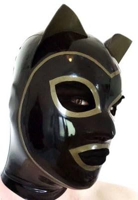 Latexmasken Für Sm Bondage Maske Kopfmaske Sex Maske Für Männer Frauen Rubber Maske BDSM Erotik Fetish Maske Maskerade Party Halloween Masken Bondage Sexspielzeug Für Paare Extrem,S,B von ZYDHHP