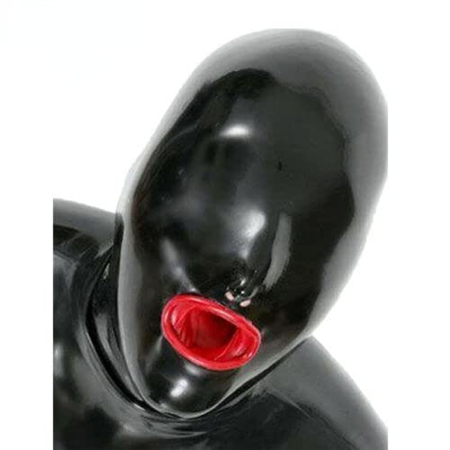 SM Bondage Maske Latexmasken Mit Knebeln BDSM Knebel Masken Fetisch Sex Maske Kopfmaske Halloween Maske BDSM Kopfbedeckung Extreme Sexspielzeug Für Männer Und Frauen Mit Atemlöchern,S,Black von ZYDHHP