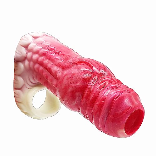 Wolf Penismanschetten Penisvergrößerung Penishülle Extender Mit Hodenring Silikon Penissleeve Penis Verlängern Sex Spielzeug Für Die Mann Und Frau Extreme Penis Stretcher Penis Spiel,E von ZYDHHP