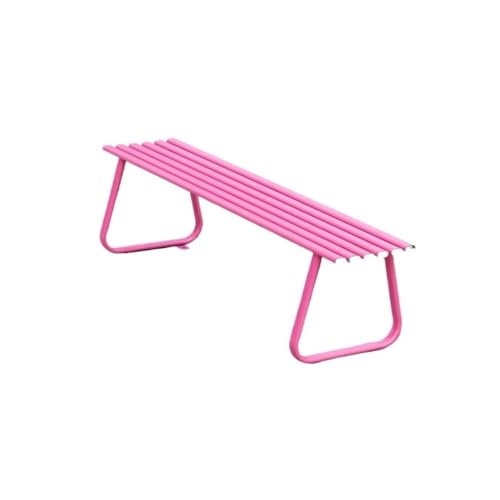 ZYDLMBJL Außenbank, Outdoor Bank Park Stuhl Doppel Terrasse Freizeit Sitzgelegenheiten(Pink,L) von ZYDLMBJL