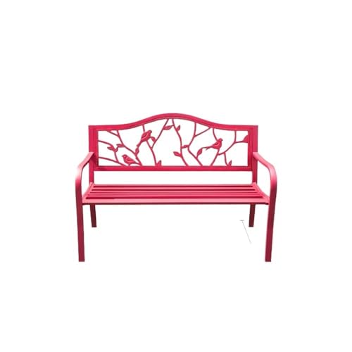 ZYDLMBJL Außenbank, Parkbank for draußen – 2-Sitzer-Gartenstuhl aus Eisen for Terrasse, Hof und Rasen von ZYDLMBJL