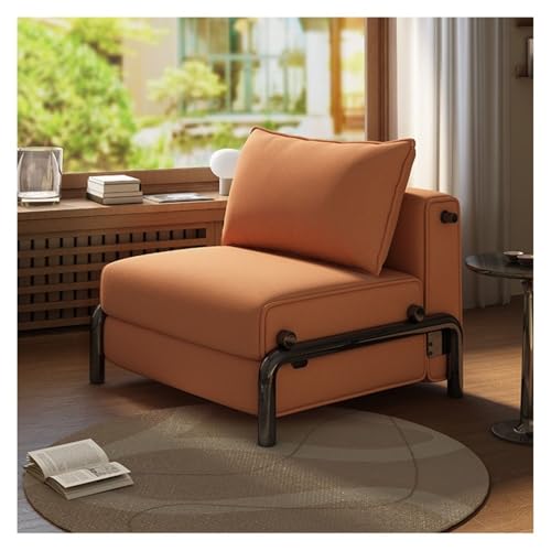 ZYDLMBJL Klappbares Schlafsofa, Modernes Klappsofa for Wohnzimmer, Schlafzimmer und Büro(Orange) von ZYDLMBJL