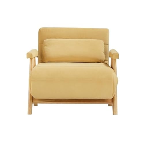 ZYDLMBJL Klappbares Schlafsofa, Umwandelbares Schlafsofa Futon, Liegesessel for kleine Räume im Wohnheim(Yellow) von ZYDLMBJL