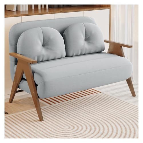 ZYDLMBJL Klappbares Schlafsofa, Umwandelbares Zweisitzer-Schlafsofa, Verstellbarer Schlafsessel for kleine Räume(Blue,126cm) von ZYDLMBJL